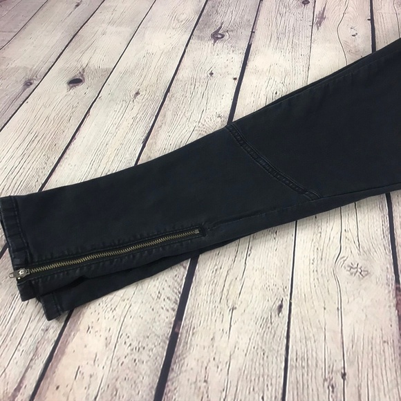 BDG Stretch Skinny Jeans Zip Ankle Black Denim - Picture 7 of 8